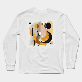 Flat Abstract Retro Geometry Long Sleeve T-Shirt